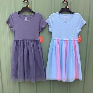 Girls Short Sleeve Tutu Dresses 2-Pack Size L